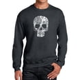 thumbnail image 1 of Rock n Roll Skull - Men's Word Art Crewneck Sweatshirt, 1 of 2