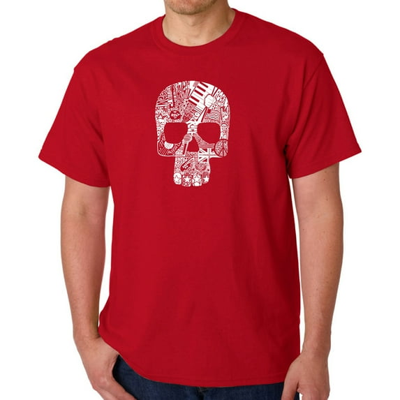 Rock n Roll Skull - Men's Word Art T-Shirt
