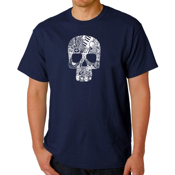 Rock n Roll Skull - Men's Word Art T-Shirt