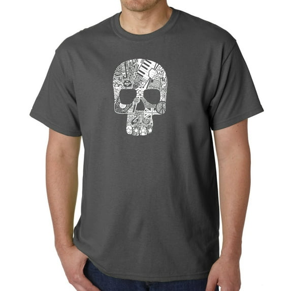 Rock n Roll Skull - Men's Word Art T-Shirt
