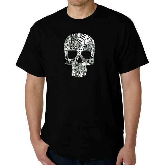 Rock n Roll Skull - Men's Word Art T-Shirt