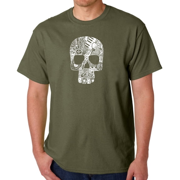 Rock n Roll Skull - Men's Word Art T-Shirt
