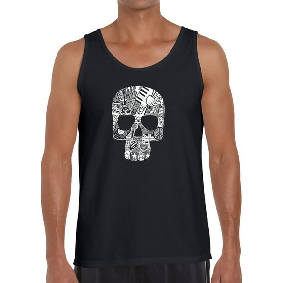Rock n Roll Skull - Men's Word Art Tank Top