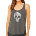 thumbnail image 1 of Rock n Roll Skull - Women's Premium Word Art Flowy Tank Top, 1 of 2