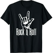 Rock n Roll T-Shirt Band Rockstar Rock On Sign