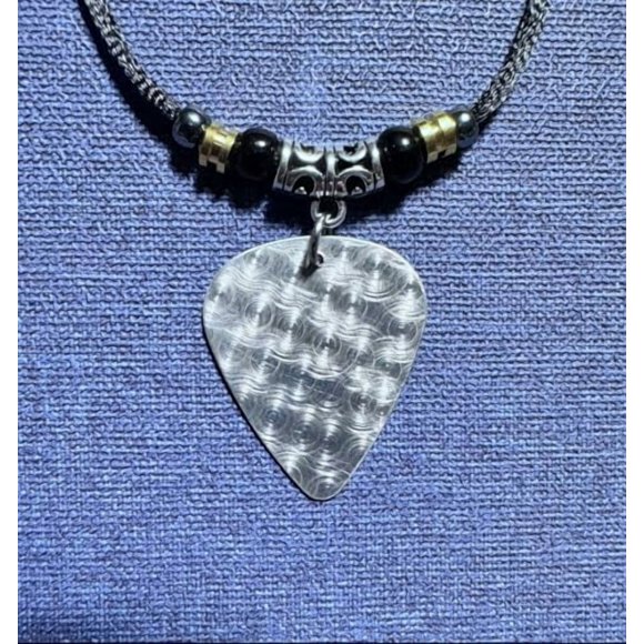 Rock n Roll Tribute aluminum guitar pick necklace - Z Wylde
