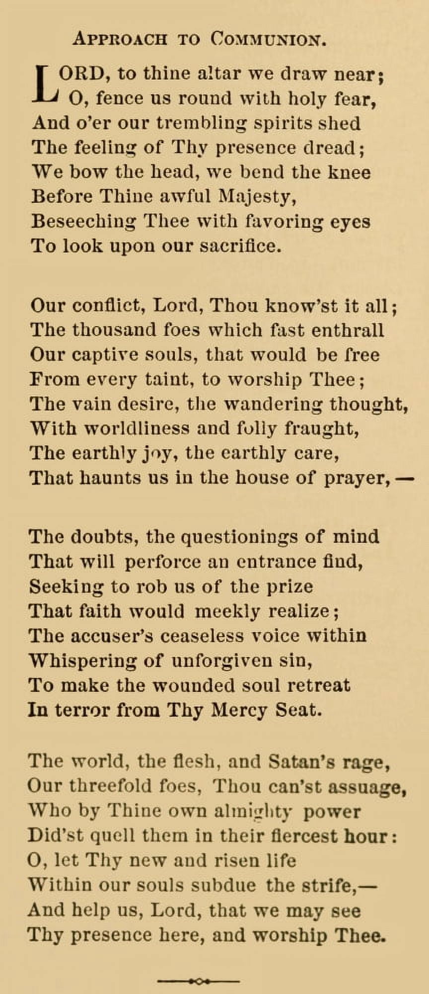 Rock of Ages Poetry 1870 Approach to Communion Canvas Art - Unknown (24 x 36)