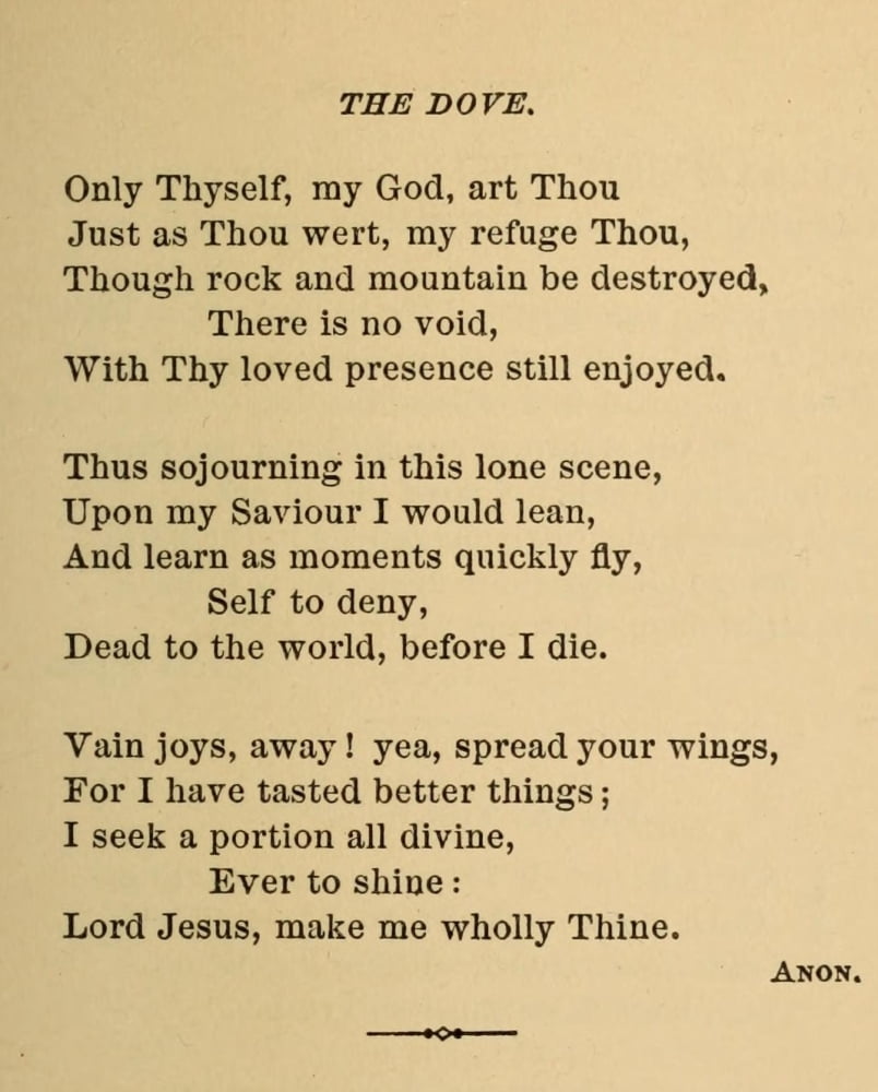 Rock of Ages Poetry 1870 The Dove Canvas Art - Unknown (24 x 36)