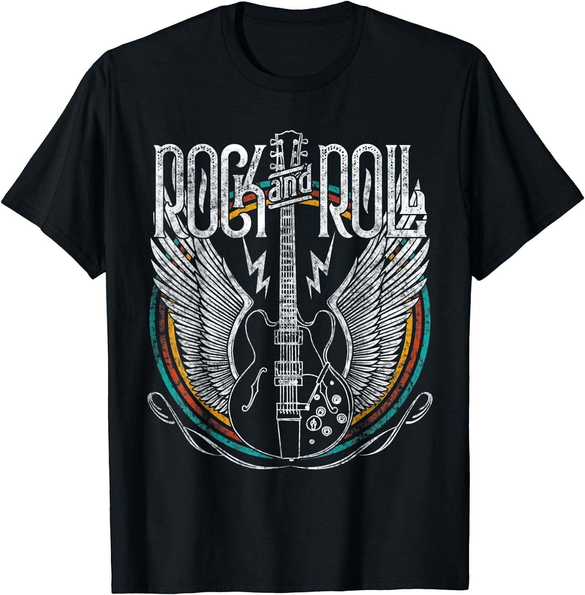 Rock the 80s Vibe with Guitar Wings Retro Music Tee - Vintage Style for ...