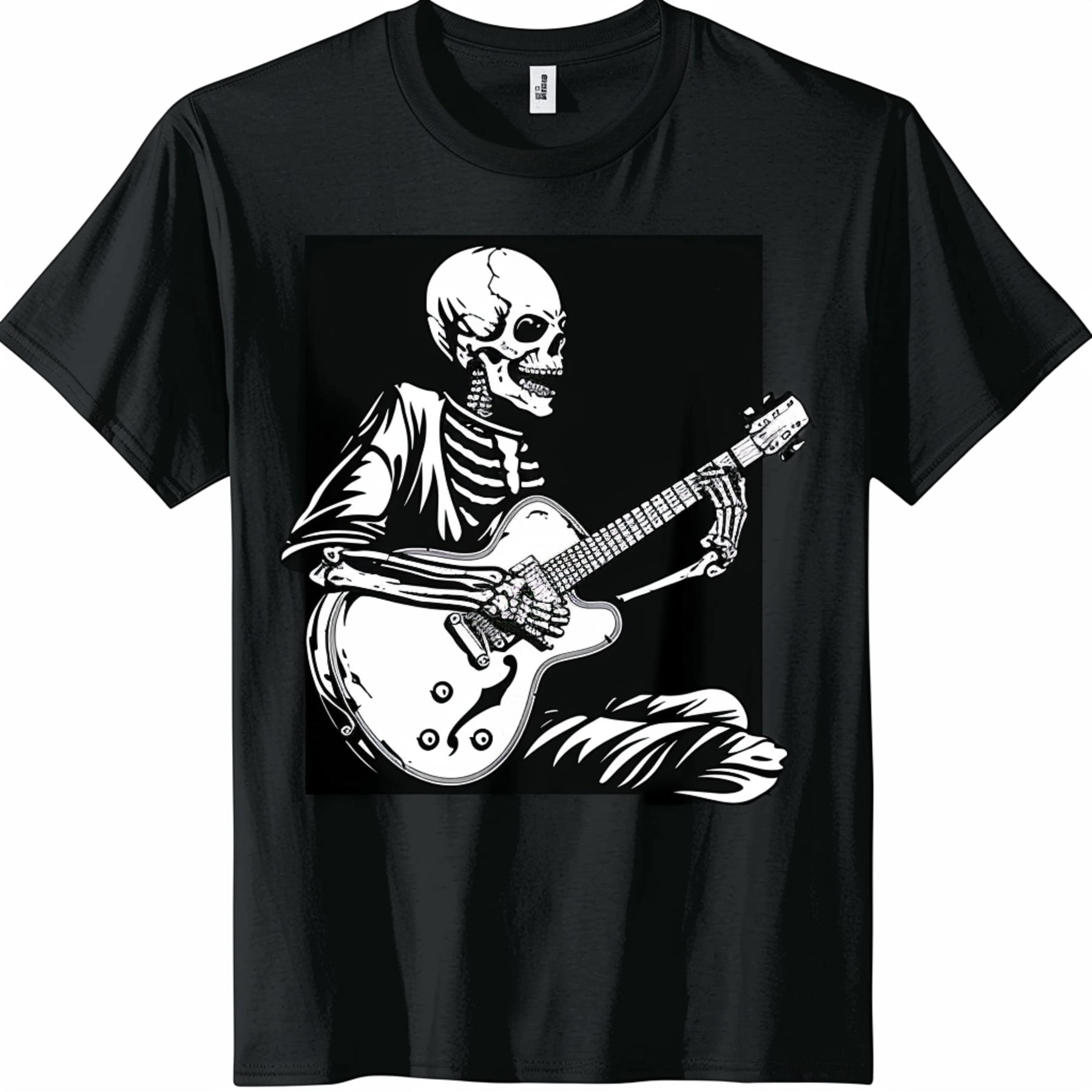 Rock the Stage in Style with this Guitarist Black Tee Music Graphic ...