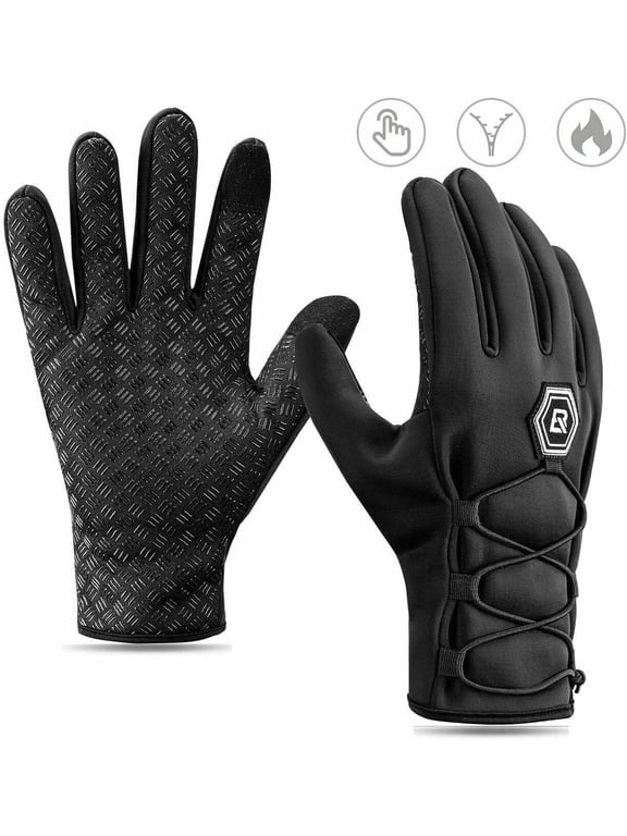 Winter Thermal Cycling Gloves,Touch Screen Sensitive/Water Resistant/Windproof/Warm for Driving Cycling Running Outdoor Gloves