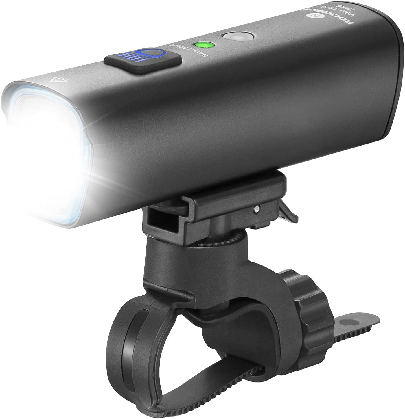 RockBros 1000LM Bike Front Head Light Handlebar Light Bicycle Black Bright Light Lamp USB Rechargeable IPX6 Waterproof Night Riding Hiking Camp Cycling