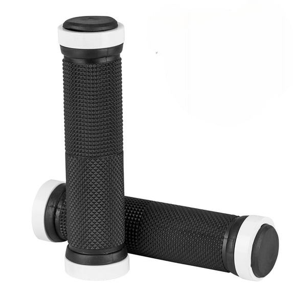 RockBros Anti-slip Bike Grips Handlebar,White Lock-on for Road & Mountain Bike