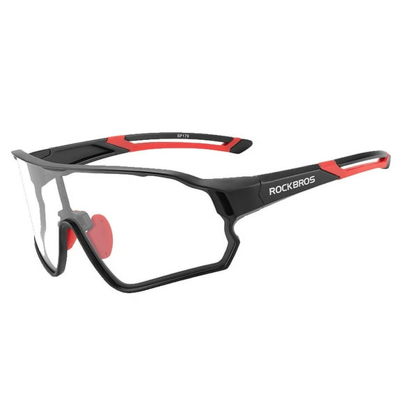 RockBros Photochromic Sunglasses Cycling Glasses Sports Goggles Men Women UV400 Cycling Driving Running Clear Lens