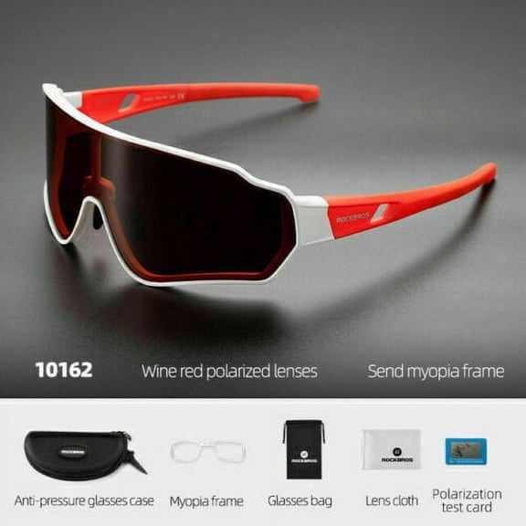 Rockbros Cycling Glasses Sun Glasses Unisex Polarized Full Frame Sport Sunglasses