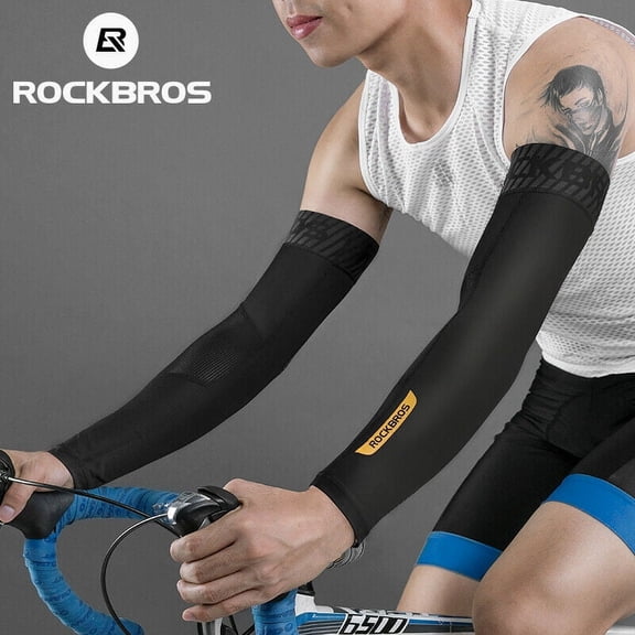 RockBros Summer Cooling Arm Sleeves Ice Silk Breathable UV Sun Protection for Men Women Outdoor Sports Basketball