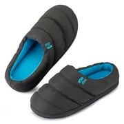 RAVELIER Men’s Puffer Style Memory Foam House Slippers