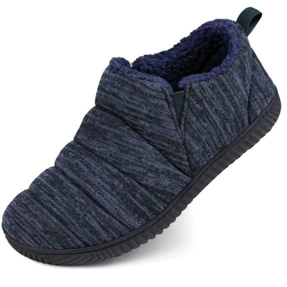 RockDove Men's Damien Quilted Faux Fur Lined Bootie Slipper