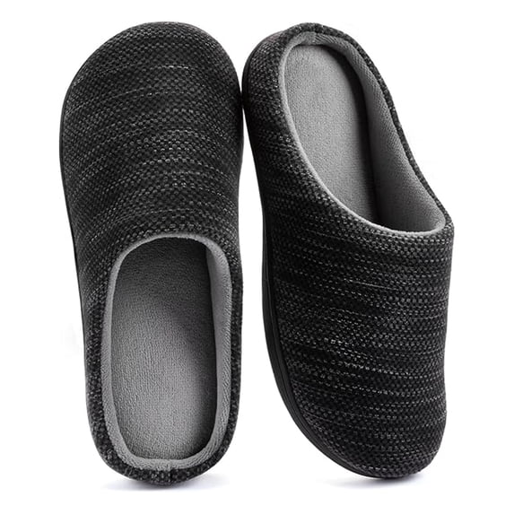 RockDove Men's Knit Dual-Tone Memory Foam Slipper