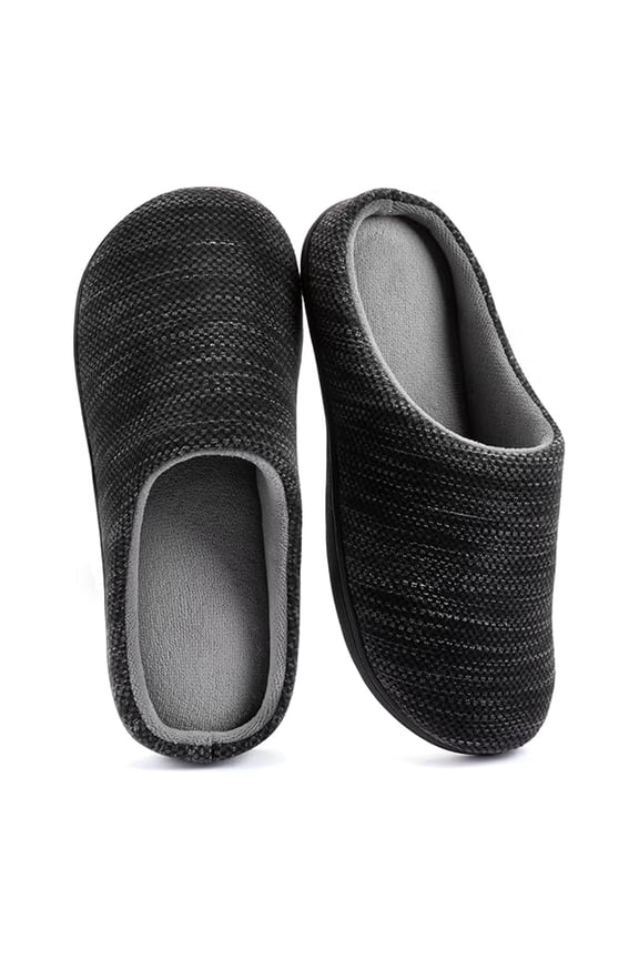 Men's Knit Dual-Tone Memory Foam Slipper