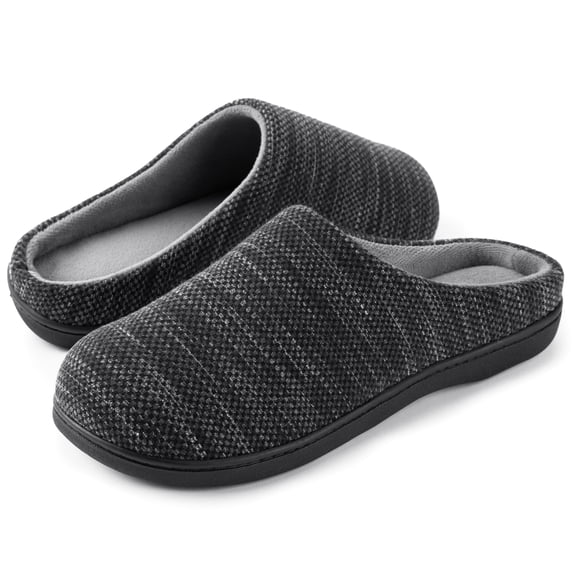 RockDove Men's Knit Dual-Tone Memory Foam Slipper