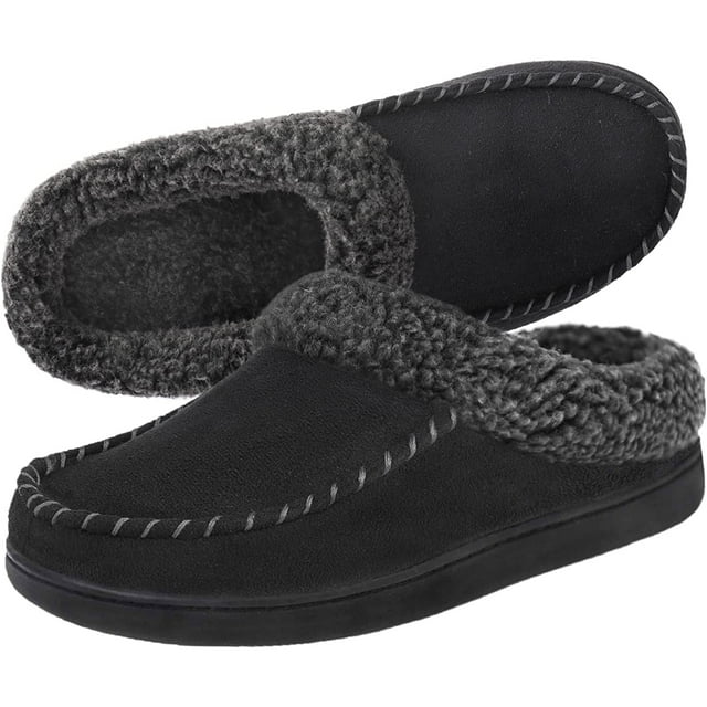 RockDove Men's Moccasin Slippers with Memory Foam Insole, Slip on House ...