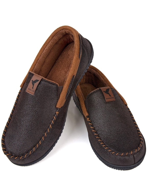 Men's Stephen Faux Leather Moc Slipper