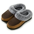 thumbnail image 1 of RockDove Women's Faux Fur Collar Moc Toe Clog Slipper, 1 of 6