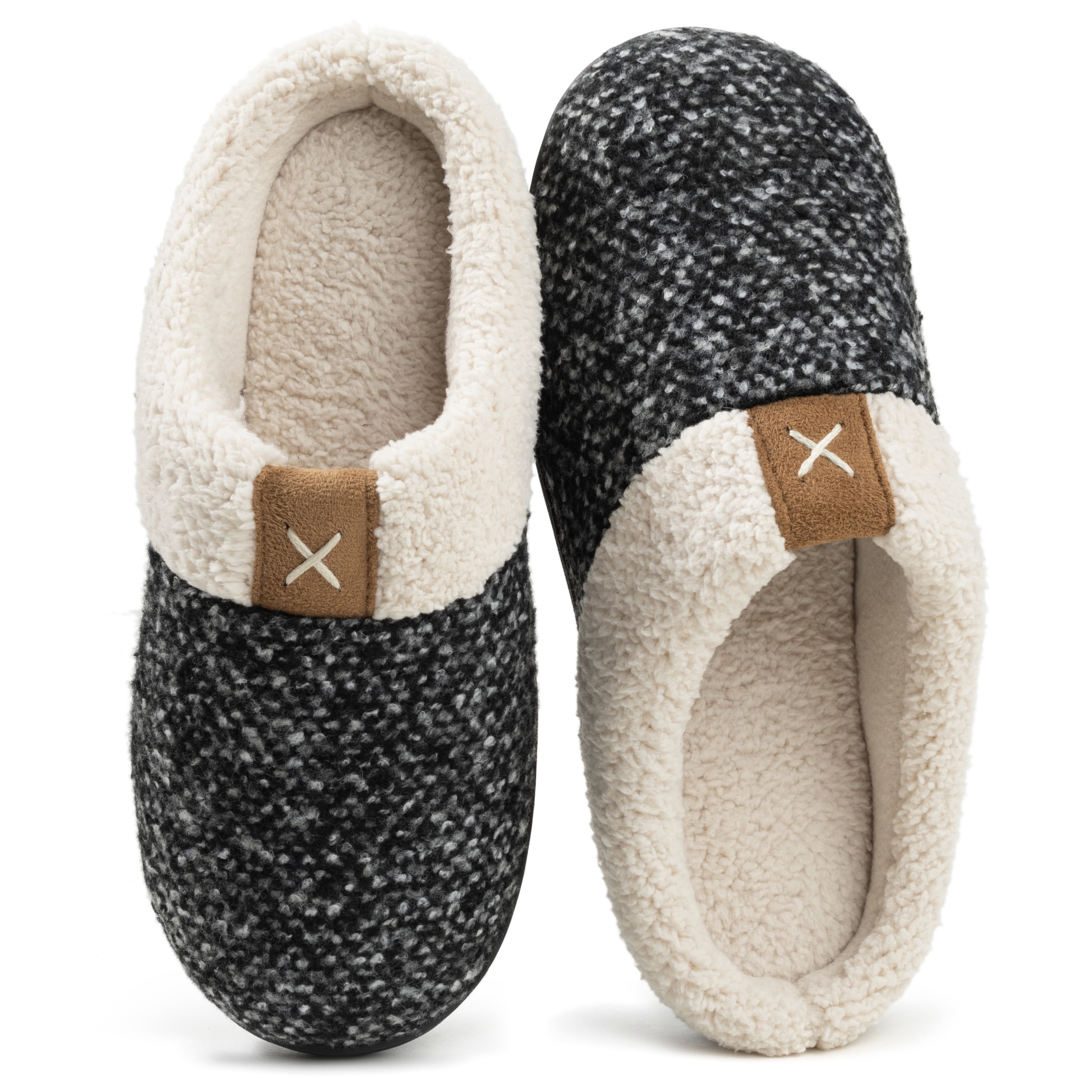 RockDove Women's Knit Sherpa Lined Slipper