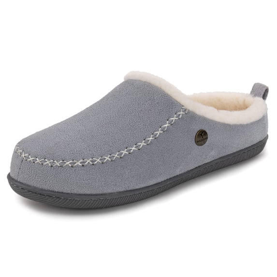 RockDove Women's Memory Foam Moccasin Slippers, Plush Lined Suede House Shoes, Closed Back Indoor Outdoor Slippers with Anti-Shock EVA Sole