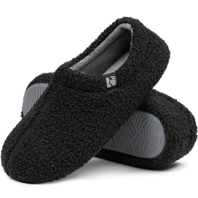 Hycurey Fuzzy Curly House Slippers – Unisex Cozy Teddy Fleece Booties With Non-Slip Soles