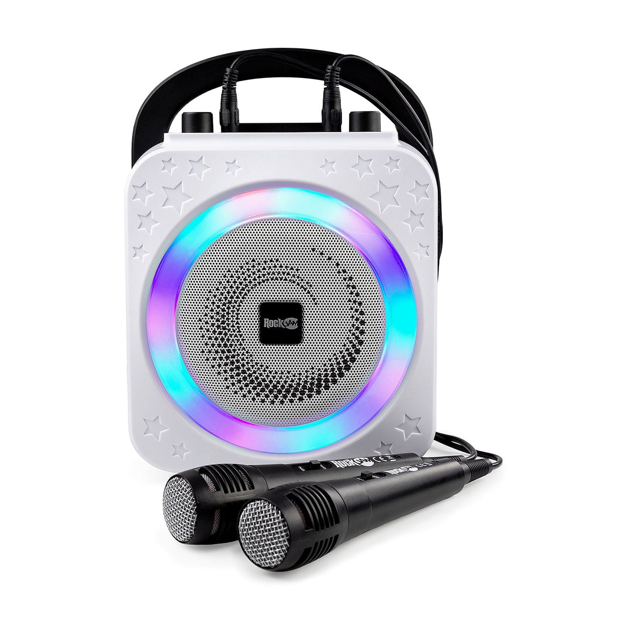 RockJam 10Watt Rechargeable Bluetooth Karaoke Machine System with Two