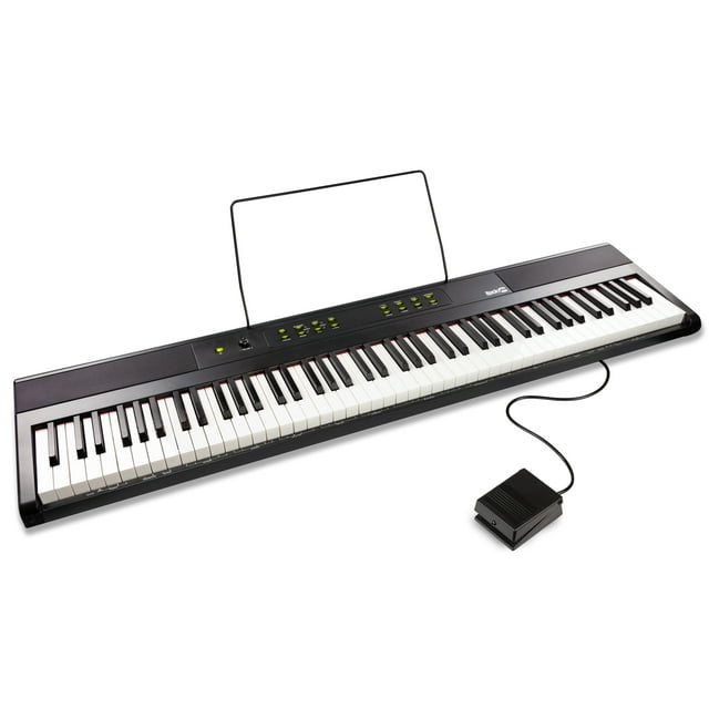 RockJam 88 Key Digital Piano Keyboard Piano with SemiWeighted Keys & Simply Piano Lessons