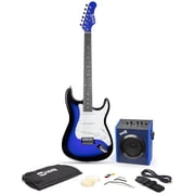 RockJam Electric Guitar Kit ST-Style Full Size Blue with 10-Watt Amp