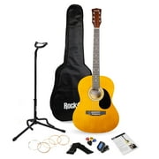RockJam Full-Size Dreadnought Acoustic Guitar Kit with Tuner, Bag , Stand & Lessons