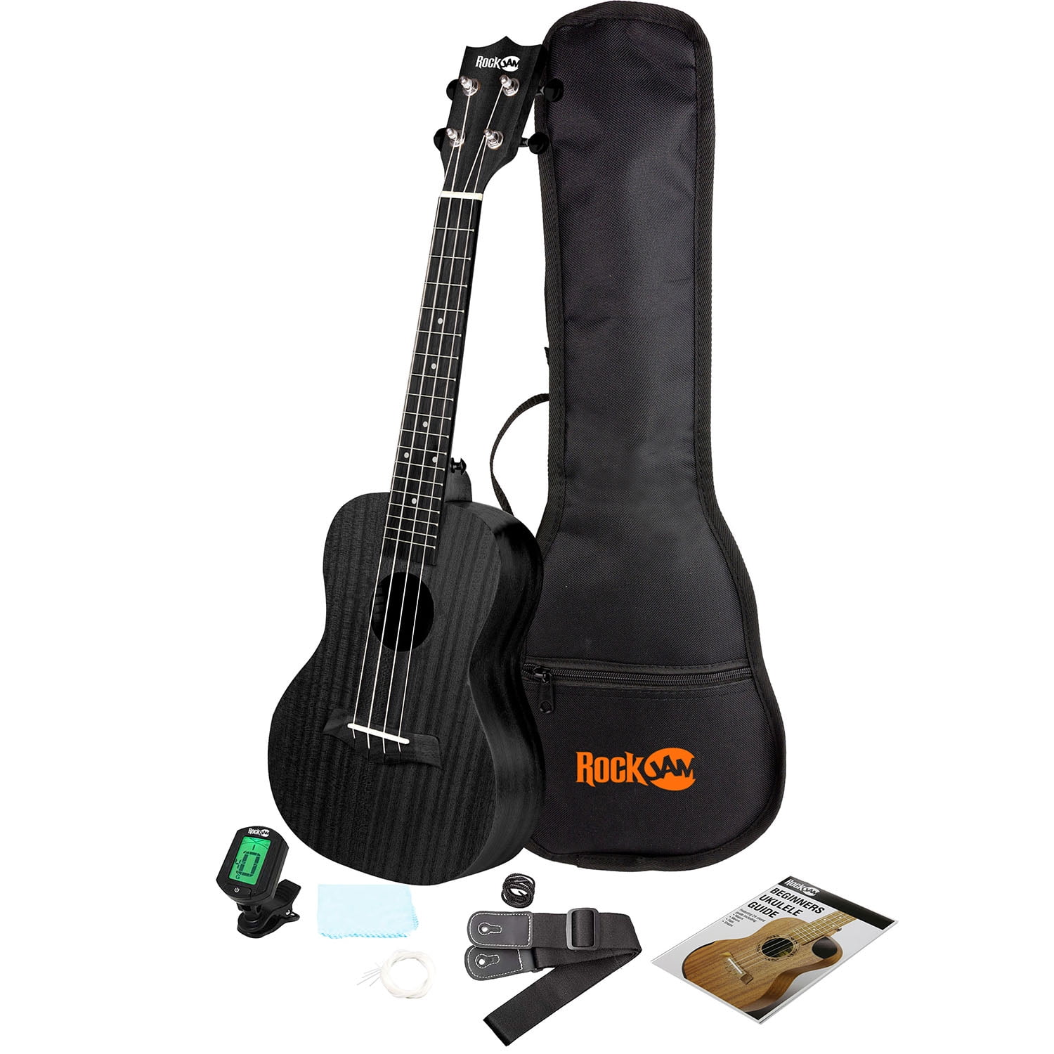 RockJam Soprano Ukulele Kit with Tuner, Gig Bag, Strap, Picks Spare Strings - Walmart.com