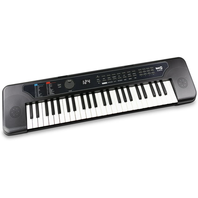 RockJam RJ49M 49Key Black Electronic Keyboard Piano with 200 tones