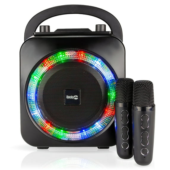 RockJam Rechargeable Bluetooth Karaoke Machine with 2 Wireless Microphones