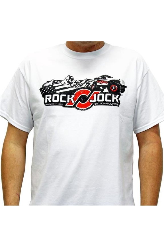 RockJock RJ-711000-L Men T-Shirt, White - Large