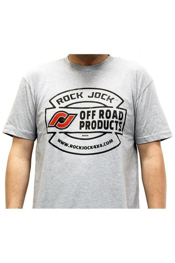 RockJock RJ-711002-XXXL Men T-Shirt, Gray - 3XL