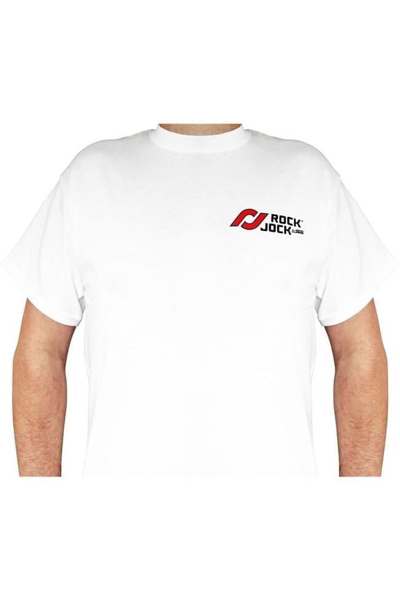 RockJock RJ-711009-XL Men T-Shirt, White - Extra Large