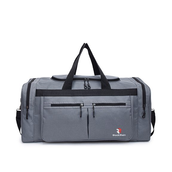 RockRain High-Quality Gray Shoulder Travel Bag, Oxford Fabric, Spacious Capacity, Ideal for Daily Use