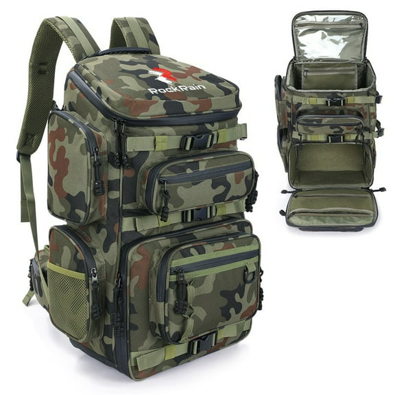 RockRain Multi-Function Tactical Backpack for Hunting, Hiking, Camping, Durable and Waterproof with Multiple Pockets and Adjustable Main Compartment