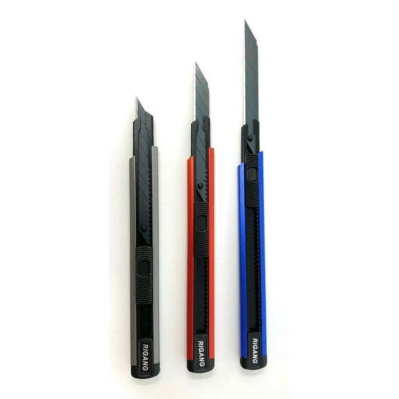 RockRose 3-Pack Retractable Utility Knife Replaceable Blades