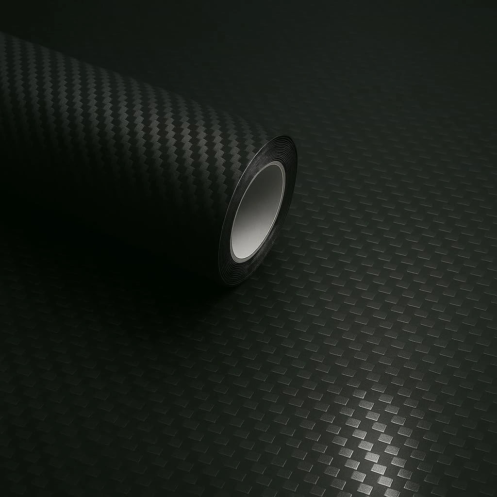 RockRose 3D Matte Black 5FT x 8FT Carbon Fiber Vinyl Wrap