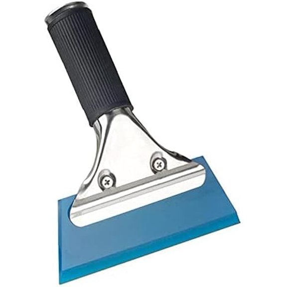 RockRose 5" Anti-Slip Handle Professional Squeegee for Window Tinting & Vinyl Wrap Applicator - Rubber Squeegee with Stainless Steel Handle Streak-Free