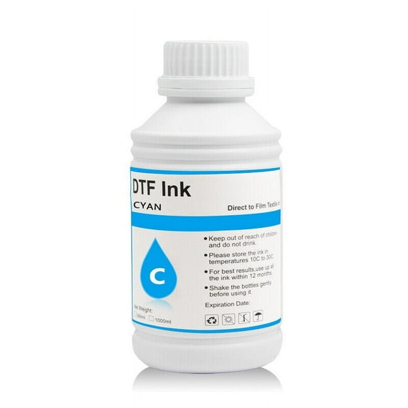 RockRose DTF Transfer Ink 1000 ML Smooth Washable Cyan