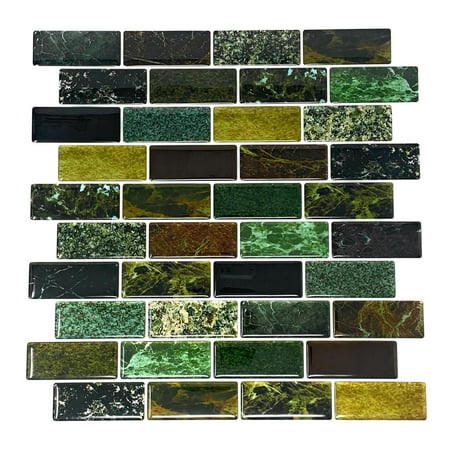 RockRose Peel-and-Stick Backsplash Tile Mosaic Pattern 50-Count