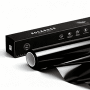 RockRose Piano Black Gloss Vinyl Wrap for Cars 2 IN x 30FT – Self Adhesive, Air Release, Anti-Wrinkle Design