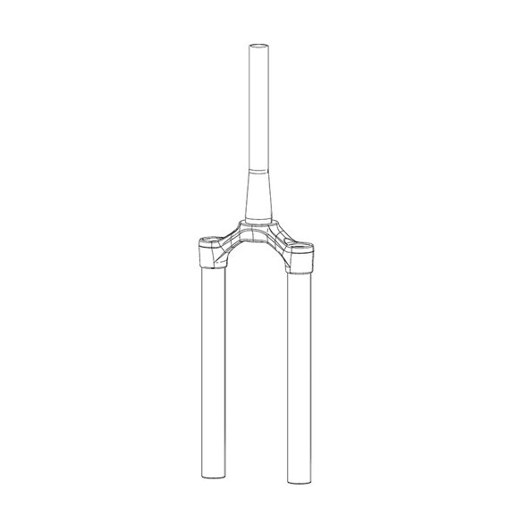 RockShox Alloy Tapered CSU, ZEB DebonAir, 44OS, A1+ Black